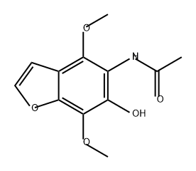 Acetamide, N-(6-hydroxy-4,7-dimethoxy-5-benzofuranyl)- Struktur