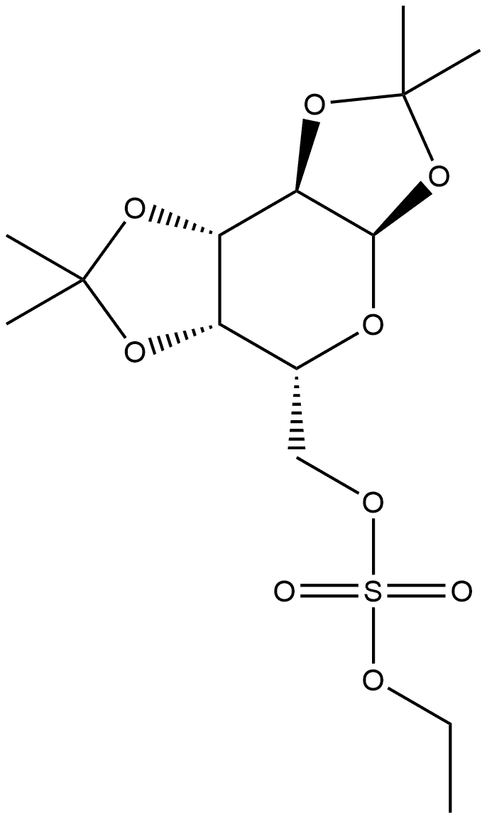 α-D-Galactopyranose, 1,2:3,4-bis-O-(1-methylethylidene)-, ethyl sulfate Struktur