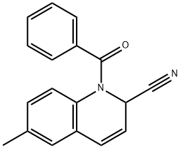 2-Quinolinecarbonitrile, 1-benzoyl-1,2-dihydro-6-methyl- Struktur