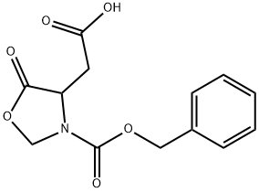 4-Oxazolidineacetic acid, 5-oxo-3-[(phenylmethoxy)carbonyl]- Struktur