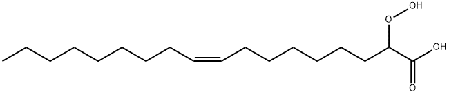 9-Octadecenoic acid, 2-hydroperoxy-, (Z)- (9CI) Struktur