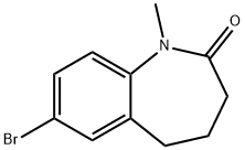 2H-1-Benzazepin-2-one, 7-bromo-1,3,4,5-tetrahydro-1-methyl- Struktur