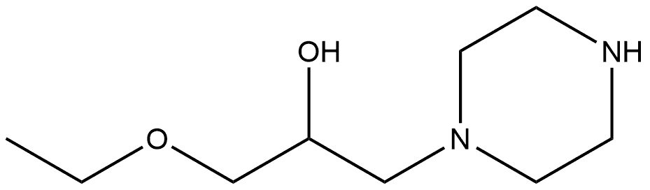 1-ethoxy-3-(piperazin-1-yl)propan-2-ol Struktur