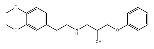 2-Propanol, 1-[[2-(3,4-dimethoxyphenyl)ethyl]amino]-3-phenoxy- Struktur