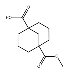 Bicyclo[3.3.1]nonane-1,5-dicarboxylic acid, 1-methyl ester Struktur