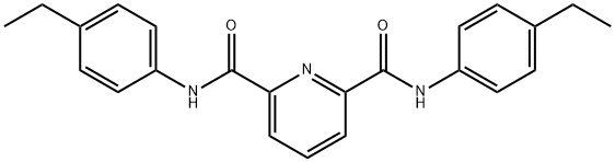 2-N,6-N-bis(4-ethylphenyl)pyridine-2,6-dicarboxamide Struktur