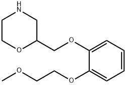 Morpholine, 2-[[2-(2-methoxyethoxy)phenoxy]methyl]- Struktur