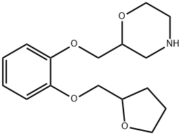 Morpholine, 2-[[2-[(tetrahydro-2-furanyl)methoxy]phenoxy]methyl]- Struktur