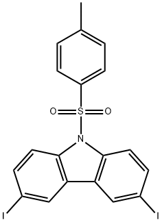 9H-Carbazole, 3,6-diiodo-9-[(4-methylphenyl)sulfonyl]- Struktur