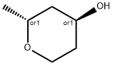 2H-Pyran-4-ol, tetrahydro-2-methyl-, (2R,4S)-rel- Struktur