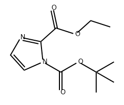 1H-Imidazole-1,2-dicarboxylic acid, 1-(1,1-dimethylethyl) 2-ethyl ester Struktur