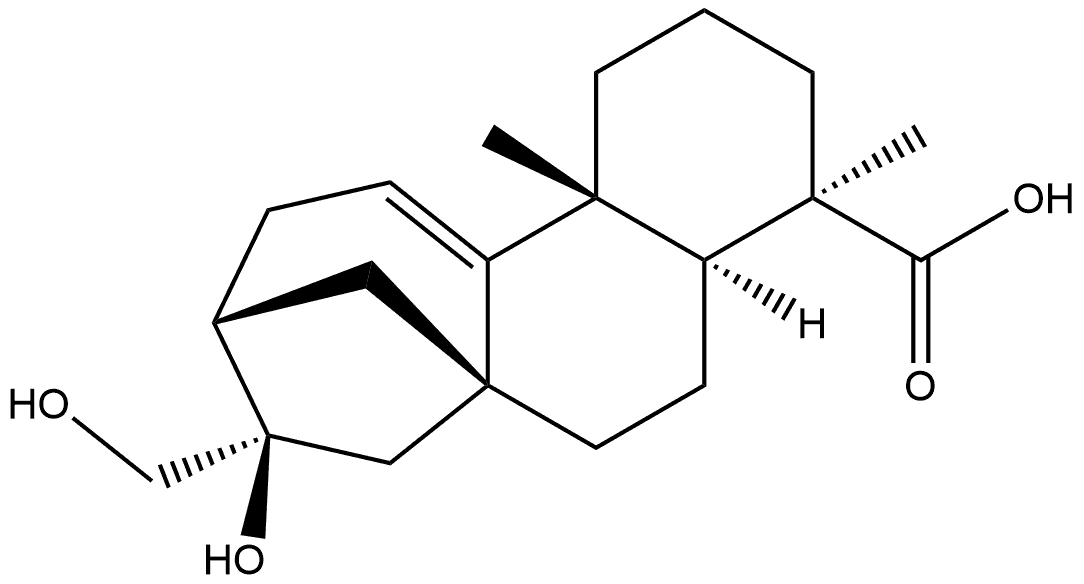 ent-16beta,17-dihydroxy-9(11)-kauren-19-oic acid Struktur