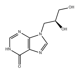 6H-Purin-6-one, 9-[(2S)-2,3-dihydroxypropyl]-1,9-dihydro- Struktur