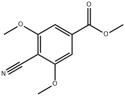 Benzoic acid, 4-cyano-3,5-dimethoxy-, methyl ester Struktur