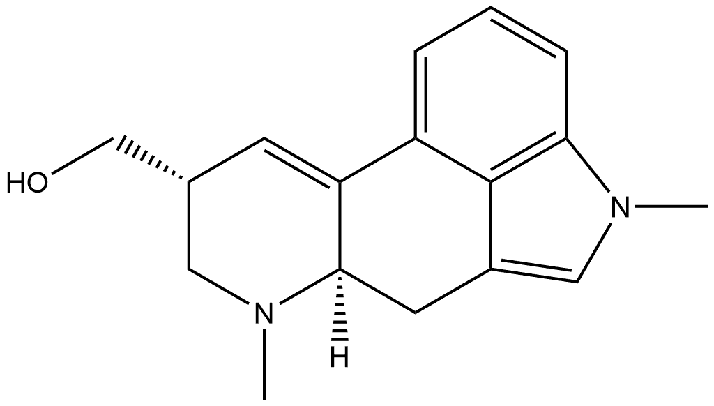 Ergoline-8-methanol, 9,10-didehydro-1,6-dimethyl-, (8β)- Struktur