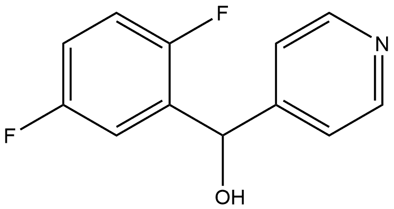 4-Pyridinemethanol, α-(2,5-difluorophenyl)- Struktur