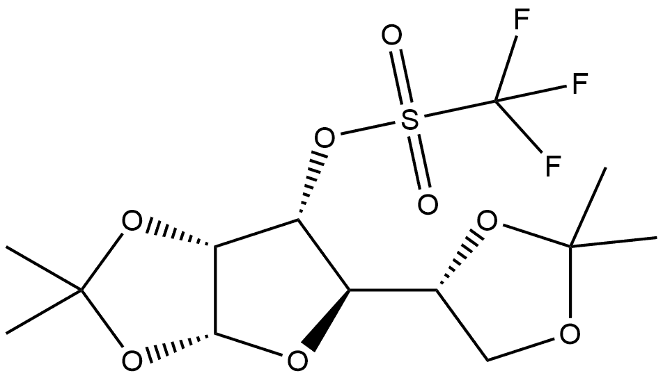 α-D-Allofuranose, 1,2:5,6-bis-O-(1-methylethylidene)-, 3-(1,1,1-trifluoromethanesulfonate) Struktur