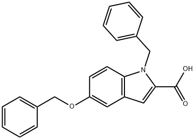 1H-Indole-2-carboxylic acid, 5-(phenylmethoxy)-1-(phenylmethyl)- Struktur