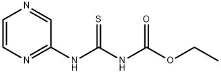 Carbamic acid, N-[(2-pyrazinylamino)thioxomethyl]-, ethyl ester Struktur