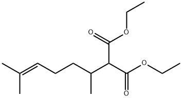 Propanedioic acid, 2-(1,5-dimethyl-4-hexen-1-yl)-, 1,3-diethyl ester Struktur