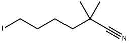 Hexanenitrile, 6-iodo-2,2-dimethyl- Struktur