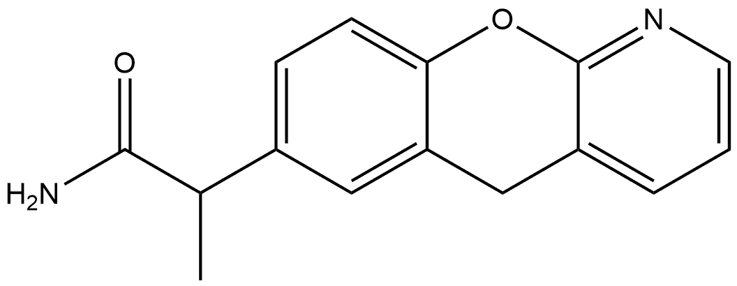 5H-[1]Benzopyrano[2,3-b]pyridine-7-acetamide, α-methyl- Struktur