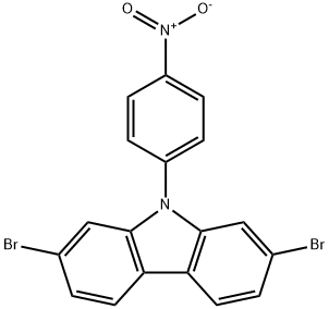 9H-Carbazole, 2,7-dibromo-9-(4-nitrophenyl)- Struktur