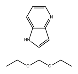 1H-Pyrrolo[3,2-b]pyridine, 2-(diethoxymethyl)- Struktur