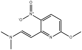 Ethenamine, 2-(6-methoxy-3-nitro-2-pyridinyl)-N,N-dimethyl-, (1E)- Struktur