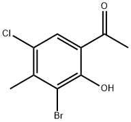 Ethanone, 1-(3-bromo-5-chloro-2-hydroxy-4-methylphenyl)- Struktur