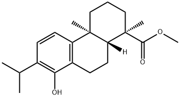 1-Phenanthrenecarboxylic acid, 1,2,3,4,4a,9,10,10a-octahydro-8-hydroxy-1,4a-dimethyl-7-(1-methylethyl)-, methyl ester, (1R,4aS,10aR)- Struktur