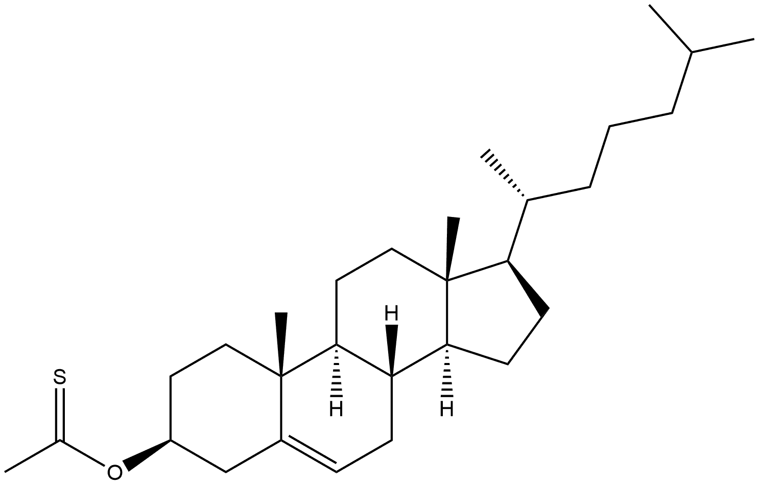 Cholest-5-en-3-ol (3β)-, ethanethioate (9CI)