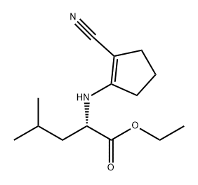 L-Leucine, N-(2-cyano-1-cyclopenten-1-yl)-, ethyl ester