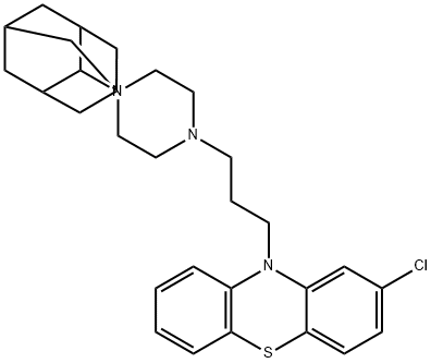 10H-Phenothiazine, 2-chloro-10-[3-(4-tricyclo[3.3.1.13,7]dec-2-yl-1-piperazinyl)propyl]- Struktur