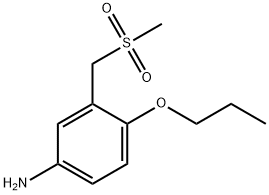 Benzenamine, 3-[(methylsulfonyl)methyl]-4-propoxy- Struktur