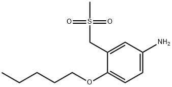 Benzenamine, 3-[(methylsulfonyl)methyl]-4-(pentyloxy)- Struktur