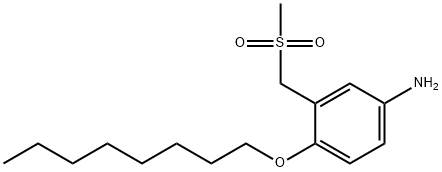 Benzenamine, 3-[(methylsulfonyl)methyl]-4-(octyloxy)- Struktur