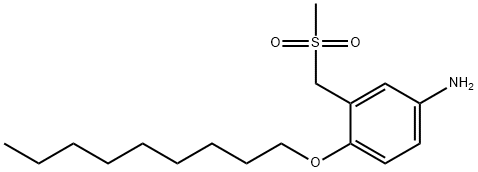 Benzenamine, 3-[(methylsulfonyl)methyl]-4-(nonyloxy)- Struktur