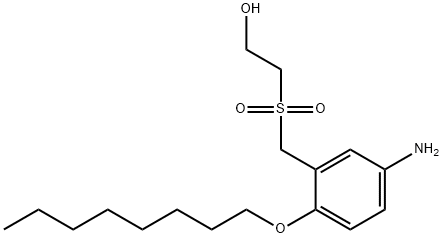 Ethanol, 2-[[[5-amino-2-(octyloxy)phenyl]methyl]sulfonyl]- Struktur