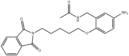 Acetamide, N-[[5-amino-2-[[5-(1,3-dihydro-1,3-dioxo-2H-isoindol-2-yl)pentyl]oxy]phenyl]methyl]- Struktur