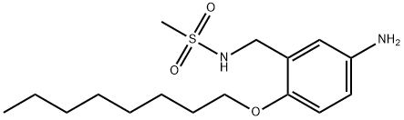 Methanesulfonamide, N-[[5-amino-2-(octyloxy)phenyl]methyl]- Struktur