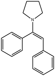 Pyrrolidine, 1-[(1E)-1,2-diphenylethenyl]- Struktur