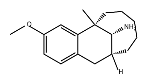 5,11-Methanobenzocyclodecen-13-amine, 5,6,7,8,9,10,11,12-octahydro-3-methoxy-5-methyl-, (5S,11R,13R)- Struktur