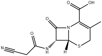 5-Thia-1-azabicyclo[4.2.0]oct-2-ene-2-carboxylic acid, 7-[(cyanoacetyl)amino]-3-methyl-8-oxo-, (6R-trans)- (9CI) Struktur