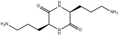 2,5-Piperazinedione, 3,6-bis(3-aminopropyl)-, (3S-cis)- (9CI) Struktur