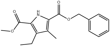 3-Ethyl-4-methyl-pyrrole-2,5-dicarboxylic acid 5-benzyl ester 2-methyl Struktur