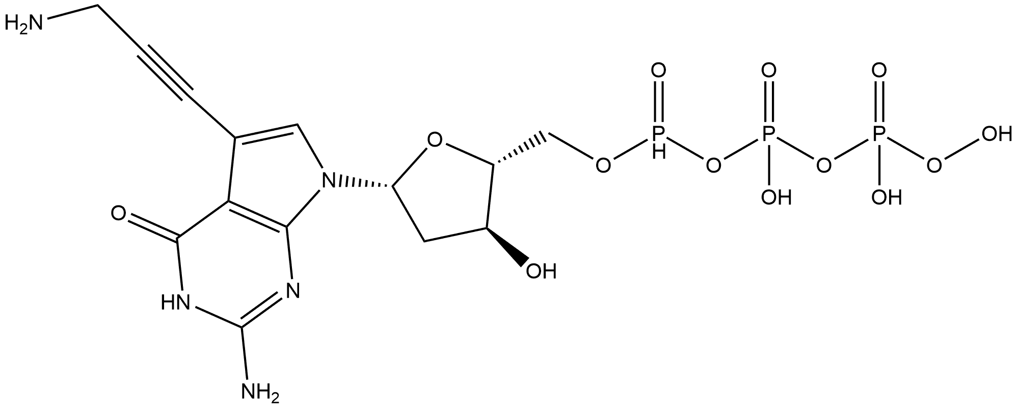 7-Ap-7-Deaza-dGTP·3Na Struktur