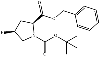 1,2-Pyrrolidinedicarboxylic acid, 4-fluoro-, 1-(1,1-dimethylethyl) 2-(phenylmethyl) ester, (2S,4S)-