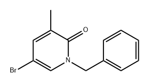 2(1H)-Pyridinone, 5-bromo-3-methyl-1-(phenylmethyl)- Struktur