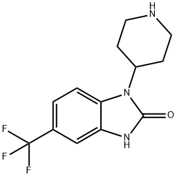 2H-Benzimidazol-2-one, 1,3-dihydro-1-(4-piperidinyl)-5-(trifluoromethyl)- Struktur